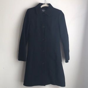 J. Crew black double cloth Pea Coat